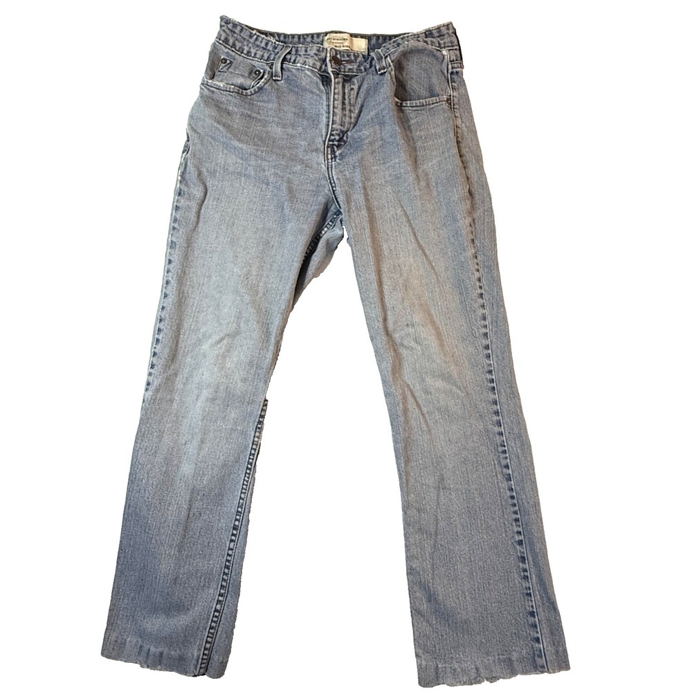 Levi Strauss Signature Y2K Jeans Womens 10 Short Blue Bootcut Distressed Ripped